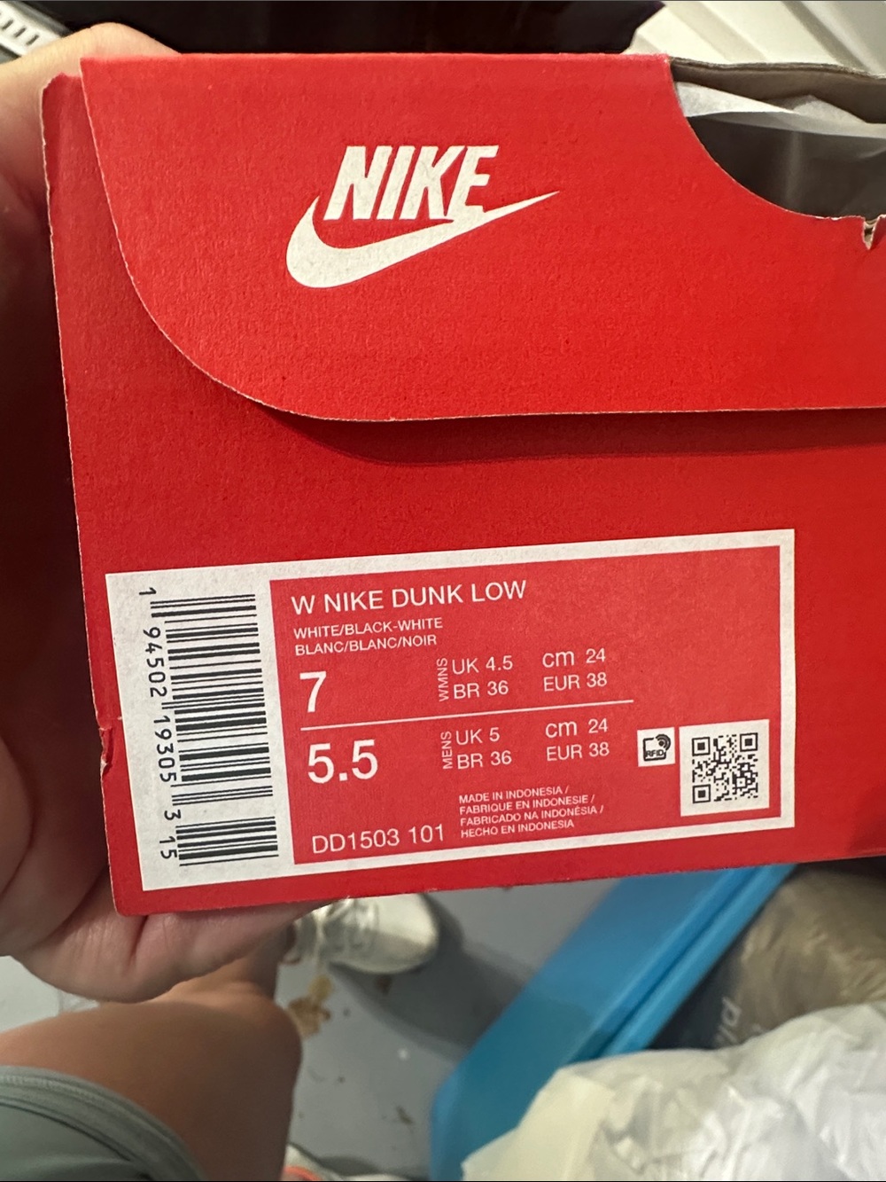Nike Dunk Pandas Black and White Low-Top Sneakers - Picture 6 of 7